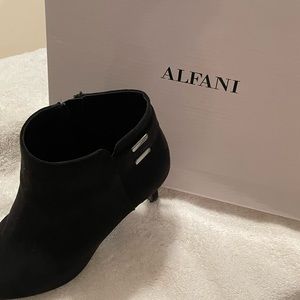 Alfani black suede booties size 6.  Excellent condition.